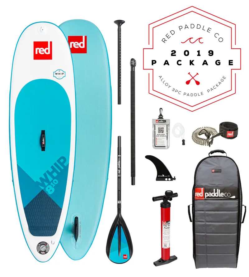 2019 Red Paddle Co Whip 8 10 Surf SUP - Package Deal
