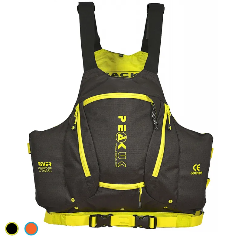 2021 Peak UK River Vest Buoyancy Aid in Black or Orange