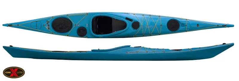 2021 P and H Scorpio Expedition Sea Kayak in CoreLite X with Skudder-2