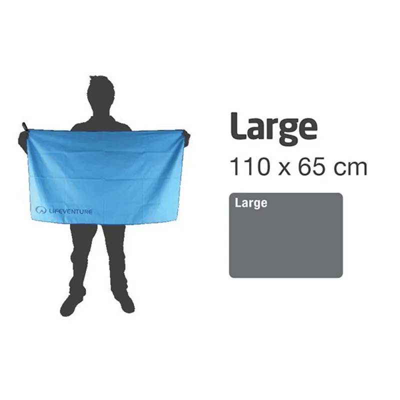 Lifeventure Soft Fibre Lite Towel Grey-2