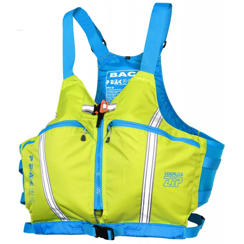 2021 Peak UK Tourlite Zip Touring Buoyancy Aid in Lime