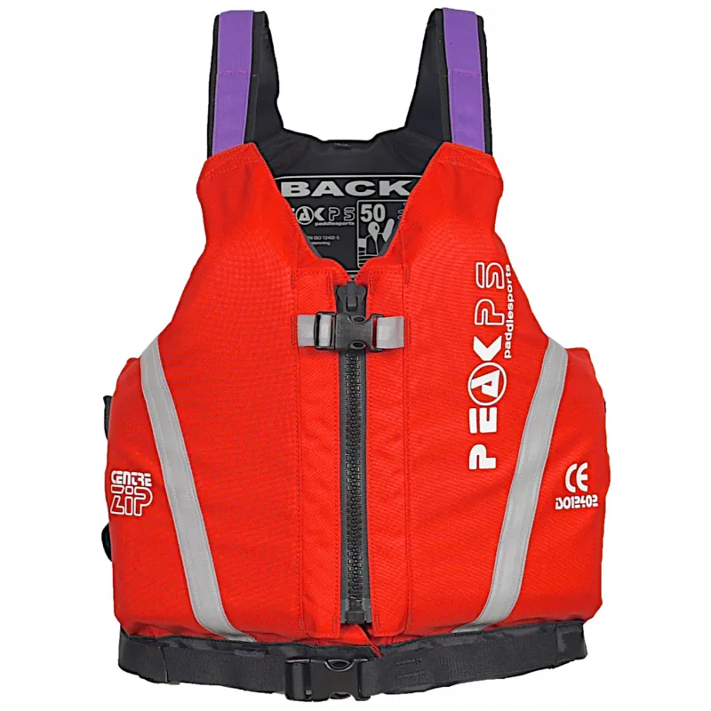 2025 Peak PS Heavy Duty Centre Zip Buoyancy Aid Red