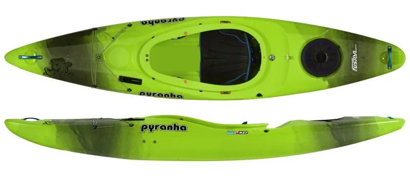 2023 Pyranha Fusion 2 Small Cross Over Kayak in Smoking Gecko