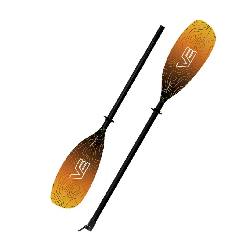 2025 VE Paddles Fara Glass Blade Shaft 2Piece Sea Kayak Paddle Sunrise