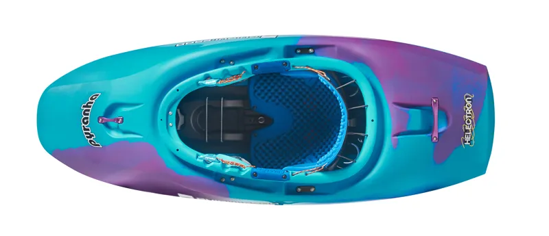 2025 Pyranha x GuiGui Helectron Freestyle Kayak in Cotinga Blue
