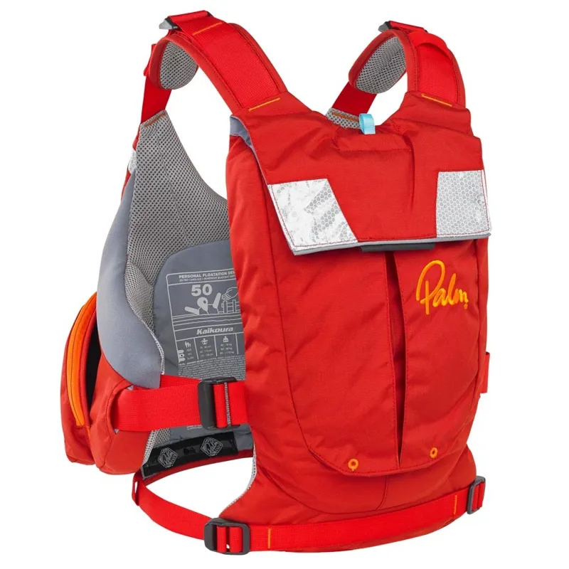 2025 Palm Equipment Kaikoura Touring Buoyancy Aid with 5 Pockets Red-1
