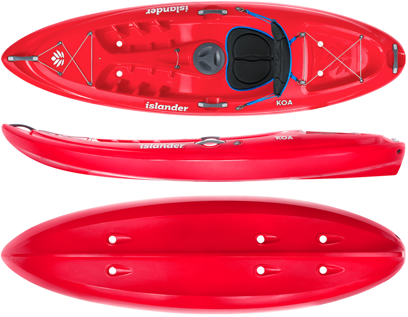 2025 Islander Koa S Sport Sit on Top Lightweight Compact Kayak in Coral-1