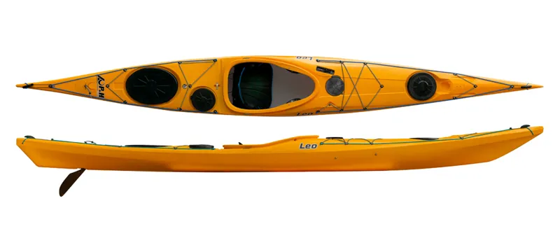 2024 PH Leo CoreLite X Cruising Sea Kayak - Skudder - Fuego Orange