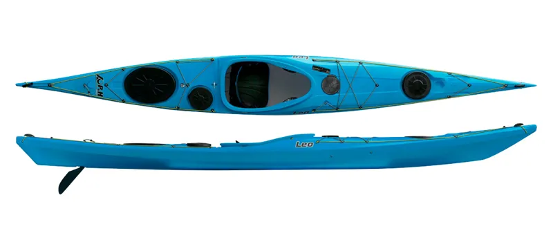 2025 PH Leo CoreLite X Cruising Sea Kayak - Skudder - Ocean Turquoise