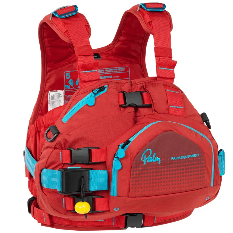2025 Palm Equipment Extrem Vest Womens Whitewater Buoyancy Aid Red