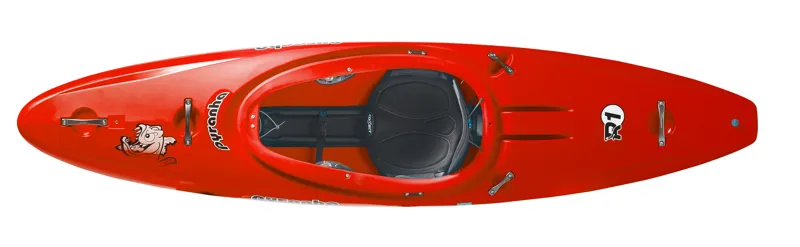 2025 Pyranha Kayaks R.One Connect Half Slice Whitewater Kayak in Red-1