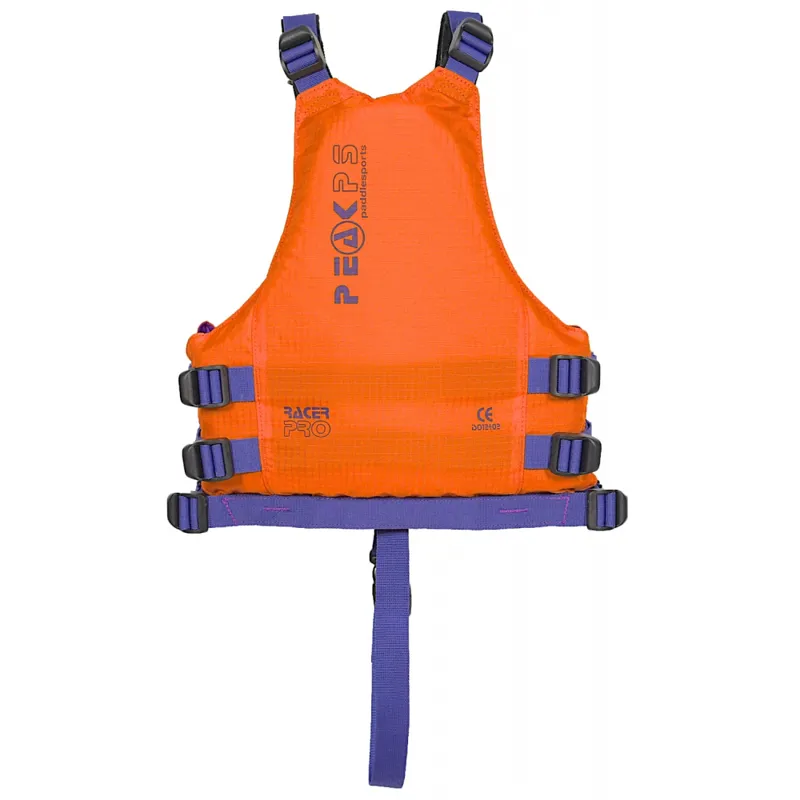 2025 Peak UK Racer Pro YOOF Low Profile Childs Buoyancy Aid Orange-1