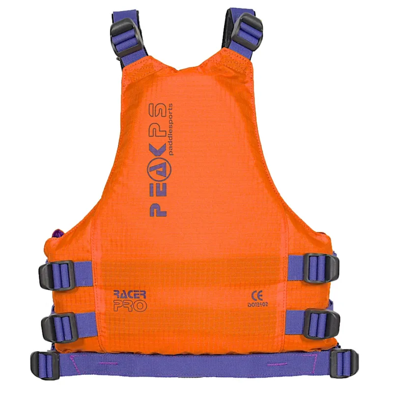 2025 Peak UK Racer Pro YOOF Low Profile Childs Buoyancy Aid Orange-2