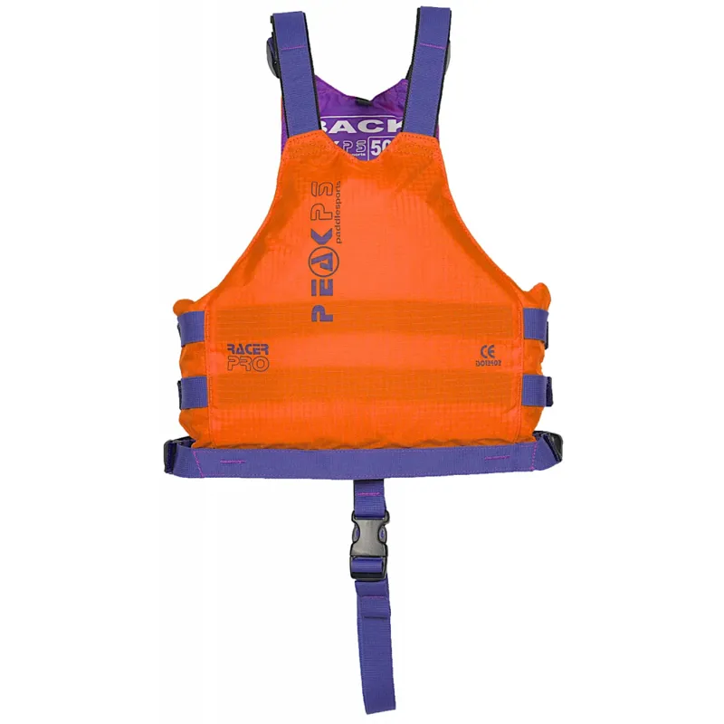 2025 Peak UK Racer Pro YOOF Low Profile Childs Buoyancy Aid Orange
