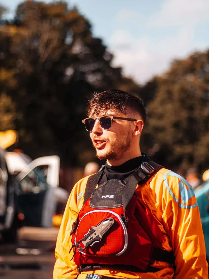 NRS Co-Pilot Clip on Blunt Tip Knife in Yellow-5