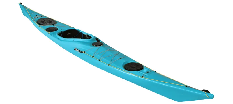 2025 P and H Scorpio Expedition Sea Kayak with Skeg in Tahoe Blue-1
