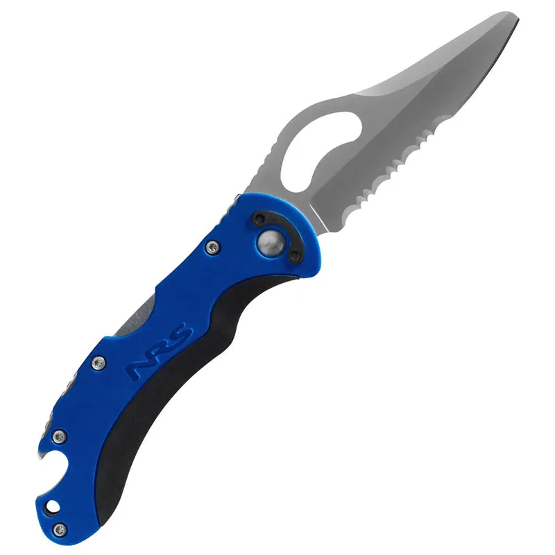 NRS Voss Blunt Tip Stainless River Knife in Blue