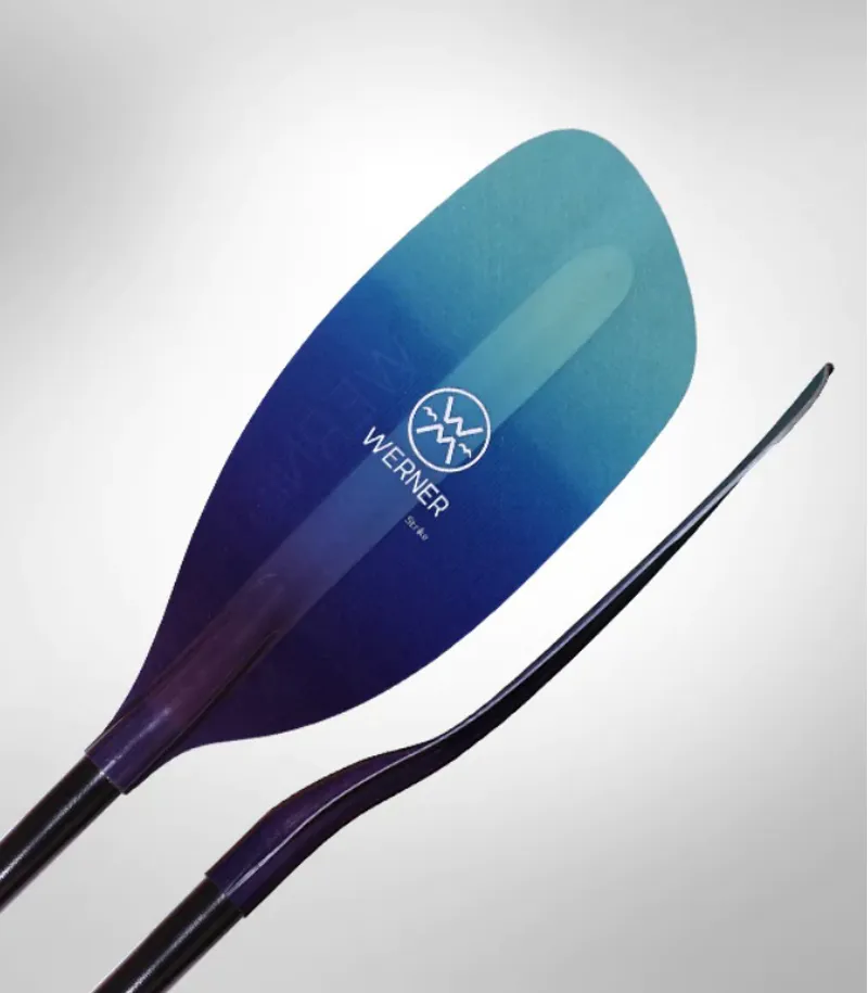 Werner Strike Straight Shaft Glass Blades Whitewater Kayak Paddle