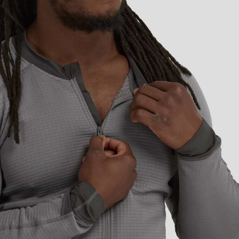 2026 NRS Mens Lightweight Union Suit Thermals in Smoke Grey-3