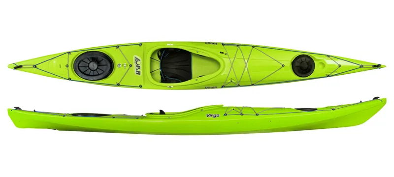 2024 P and H Virgo Compact MZ3 Sea Kayak with Skeg in Lizard Green-1