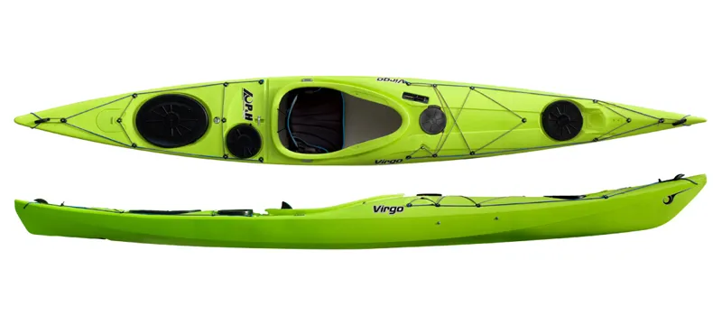 2024 P and H Virgo Compact CoreLiteX Sea Kayak With Skeg in Lizard Green-2