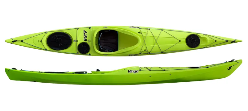 2024 P and H Virgo Compact MZ3 Sea Kayak with Skeg in Lizard Green-2