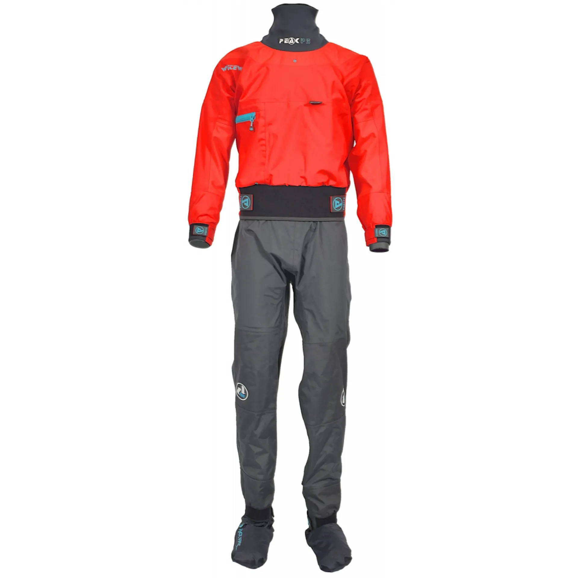 Peak PS Whitewater One Piece Suit Leg Entry in Red