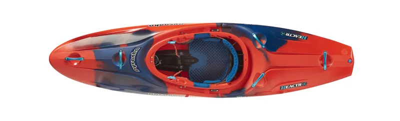 2025 Pyranha ReactR River Running Kayak in Rosella Red-4