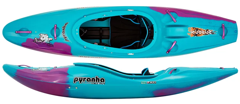 2025 Pyranha Scorch Whitewater River Running Kayak in Cotinga Blue