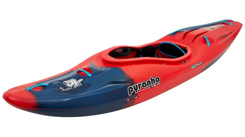 2025 Pyranha Scorch Whitewater River Running Kayak in Rosella Red-3