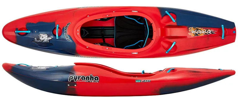 2025 Pyranha Scorch Whitewater River Running Kayak in Rosella Red